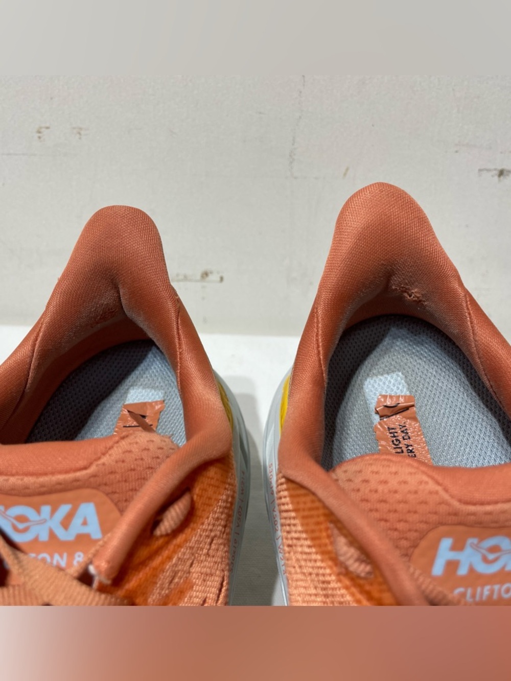 HOKA Clifton 8 Womens 7 Wide SBSCR Orange 1121375 Running Shoes Comfort - Picture 4 of 15